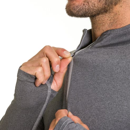 polera dry fit hw spx manga larga hombre carbon grey