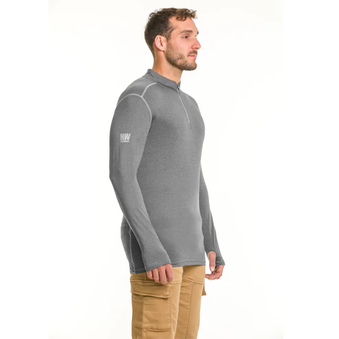 polera dry fit hw spx manga larga hombre carbon grey