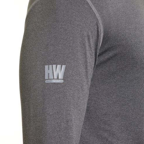 polera dry fit hw spx manga larga hombre carbon grey