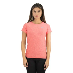polera dry fit hw manga corta mujer salmon