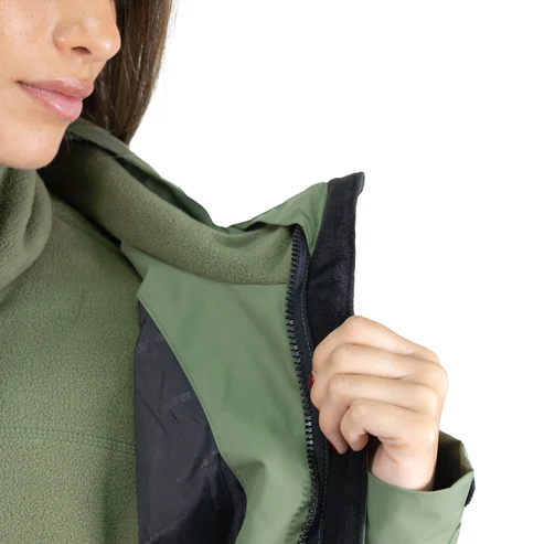 parka desmontable hw reno 3 en 1 mujer verde oliva
