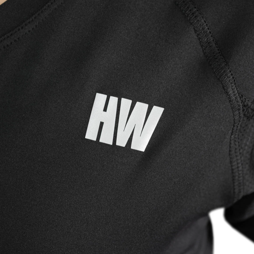 polera dry fit hw spx manga corta mujer black
