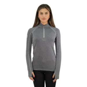 polera dry fit hw spx manga larga mujer carbon grey