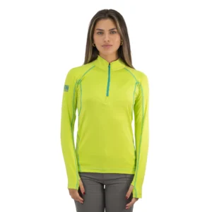 polera dry fit hw spx manga larga mujer lime