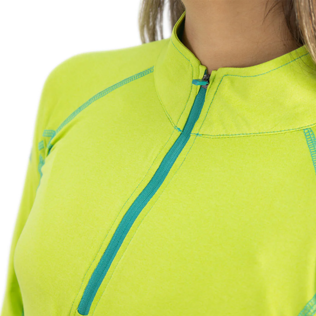 polera dry fit hw spx manga larga mujer lime