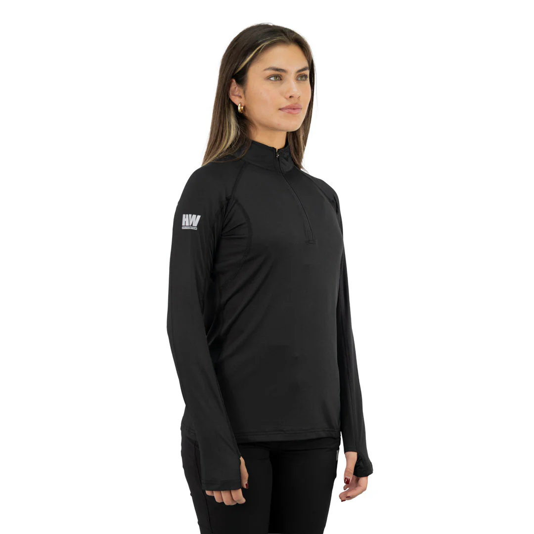 polera dry fit hw spx manga larga mujer black