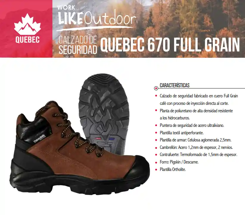 Calzado de seguridad Quebec 670 Full Grain - Imagen 3