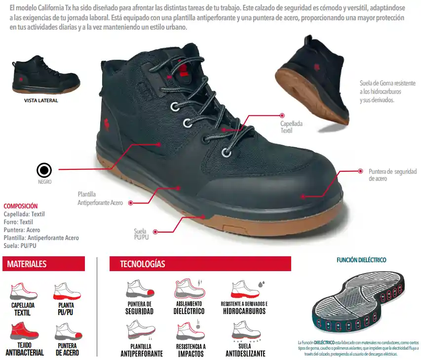 Calzado de Seguridad Quebec California TX - Imagen 4