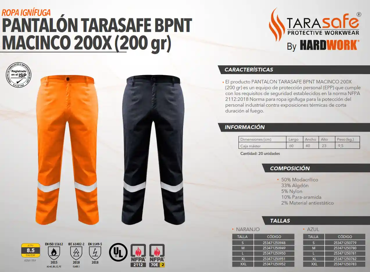 Pantalón Ignifugo NFPA HW Tarasafe - Imagen 4