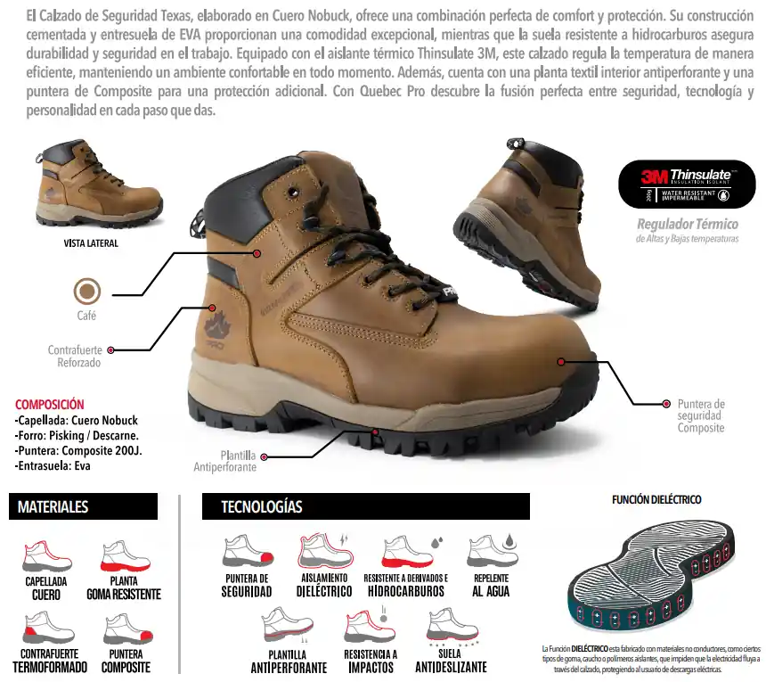 CALZADO DE SEGURIDAD QUEBEC TEXAS - Imagen 4