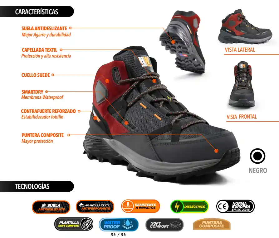 Calzado Seguridad HW Pegaso Negro - Imagen 4