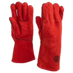 GUANTE DESCARNE SOLDADOR ROJO – Pack 10 und.