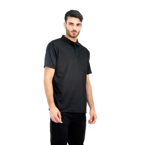 Polera Cooldry Quebec Manga Corta Negra