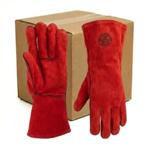 GUANTE DESCARNE SOLDADOR ROJO – Pack 60 und.