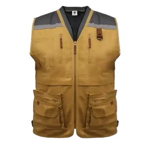 CHALECO GEOLOGO GABARDINA QUEBEC CAMEL