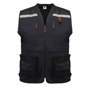 CHALECO GEOLOGO GABARDINA QUEBEC GRIS