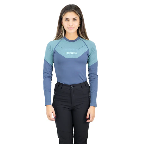 PRIMERA CAPA HW ECOOPER CAMISETA MUJER BLUE