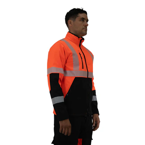 CHAQUETA SOFTSHELL HW OKLAN ROJO FLUOR - Imagen 2