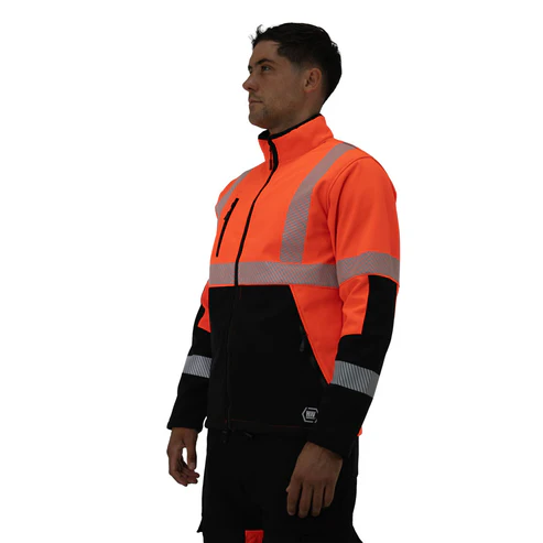 CHAQUETA SOFTSHELL HW OKLAN ROJO FLUOR - Imagen 3