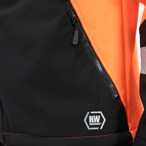 CHAQUETA SOFTSHELL HW OKLAN ROJO FLUOR - Imagen 5
