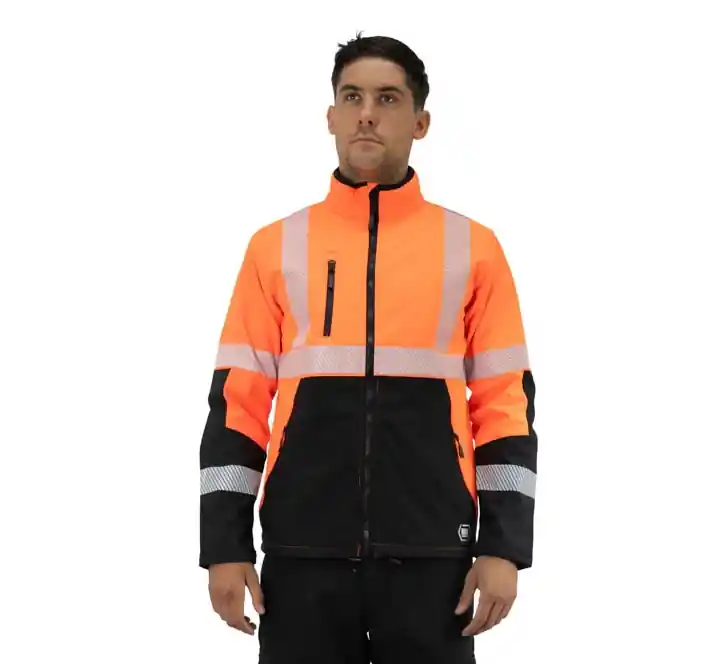 CHAQUETA SOFTSHELL HW OKLAN ROJO FLUOR