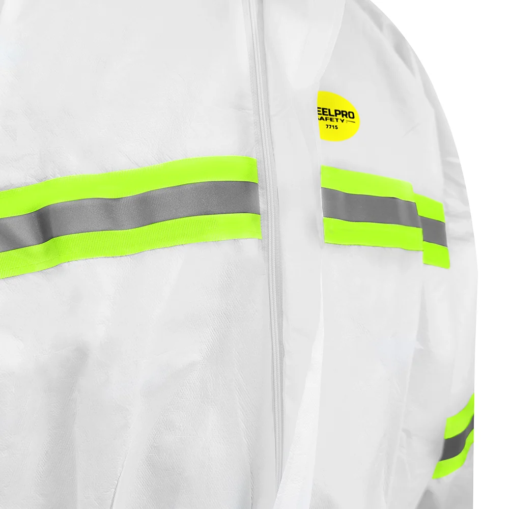 BUZO DESECHABLE STEELPRO 7715 BLANCO DIA/NOCHE – Pack 25 und. - Imagen 4